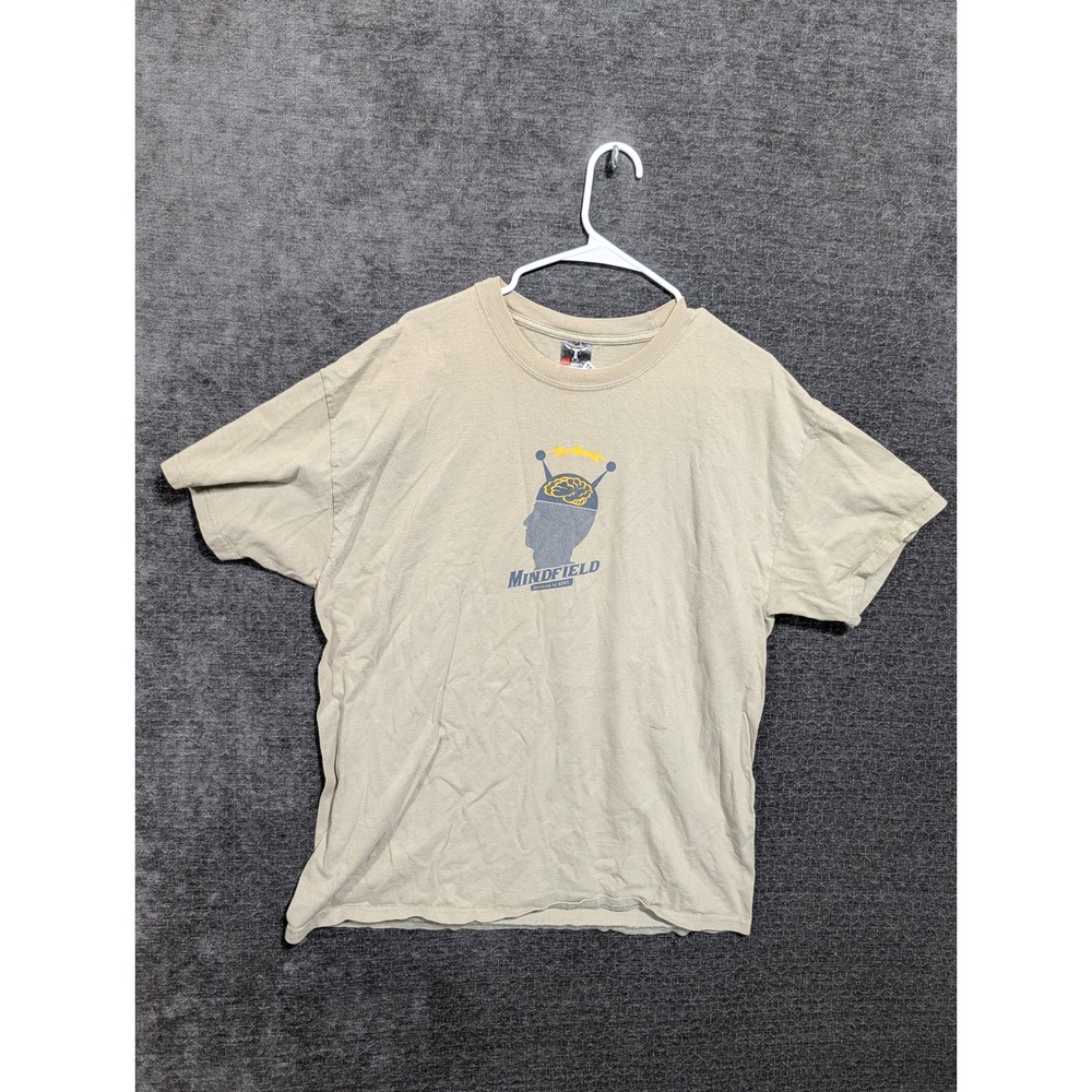 Vintage 1994 Lollapalooza Chicago Mindfield T-Shirt Hanes Beefy Tan Large
